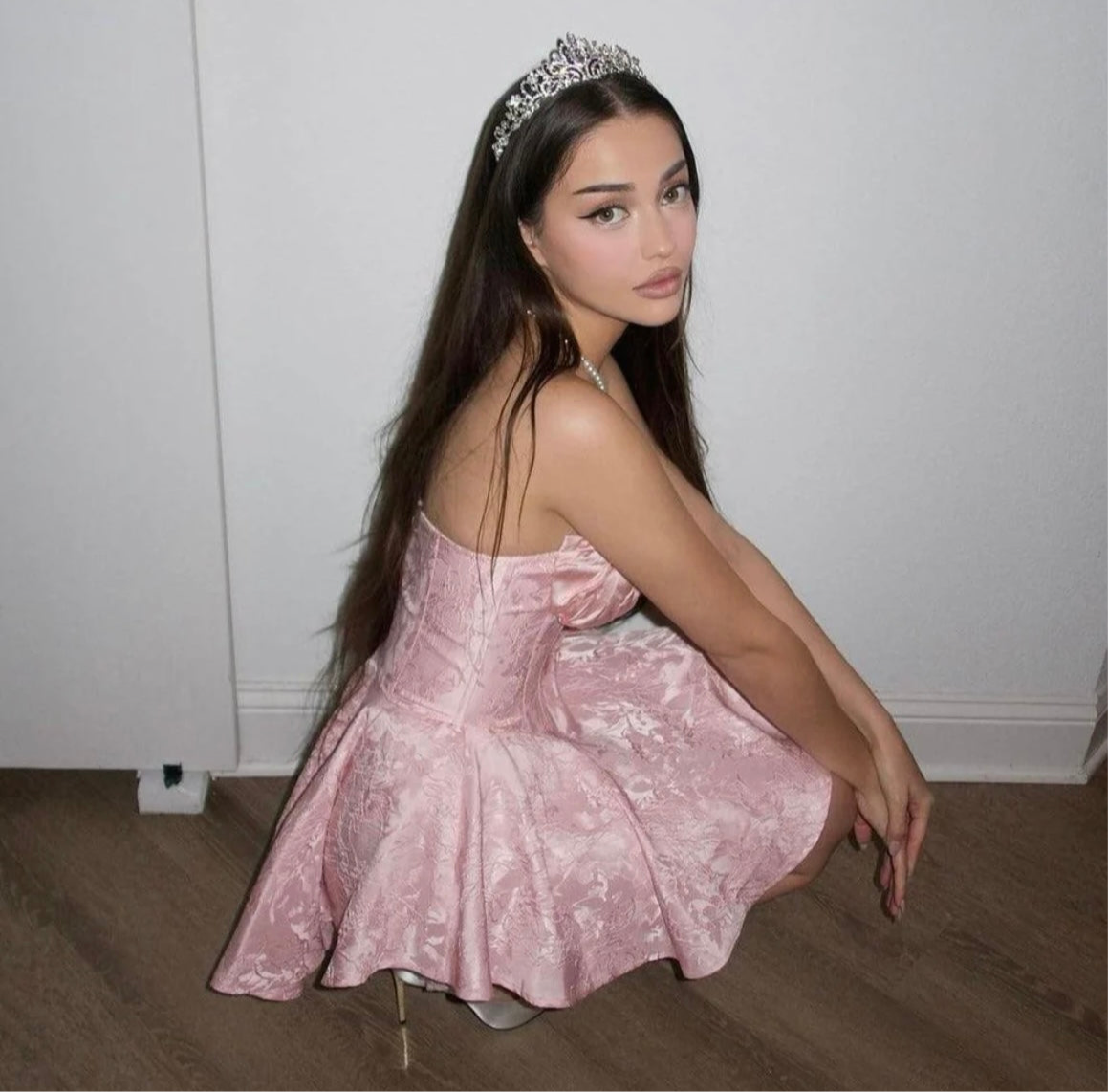 Océane Vêtements - Luxurious Satin Corset Mini Dress