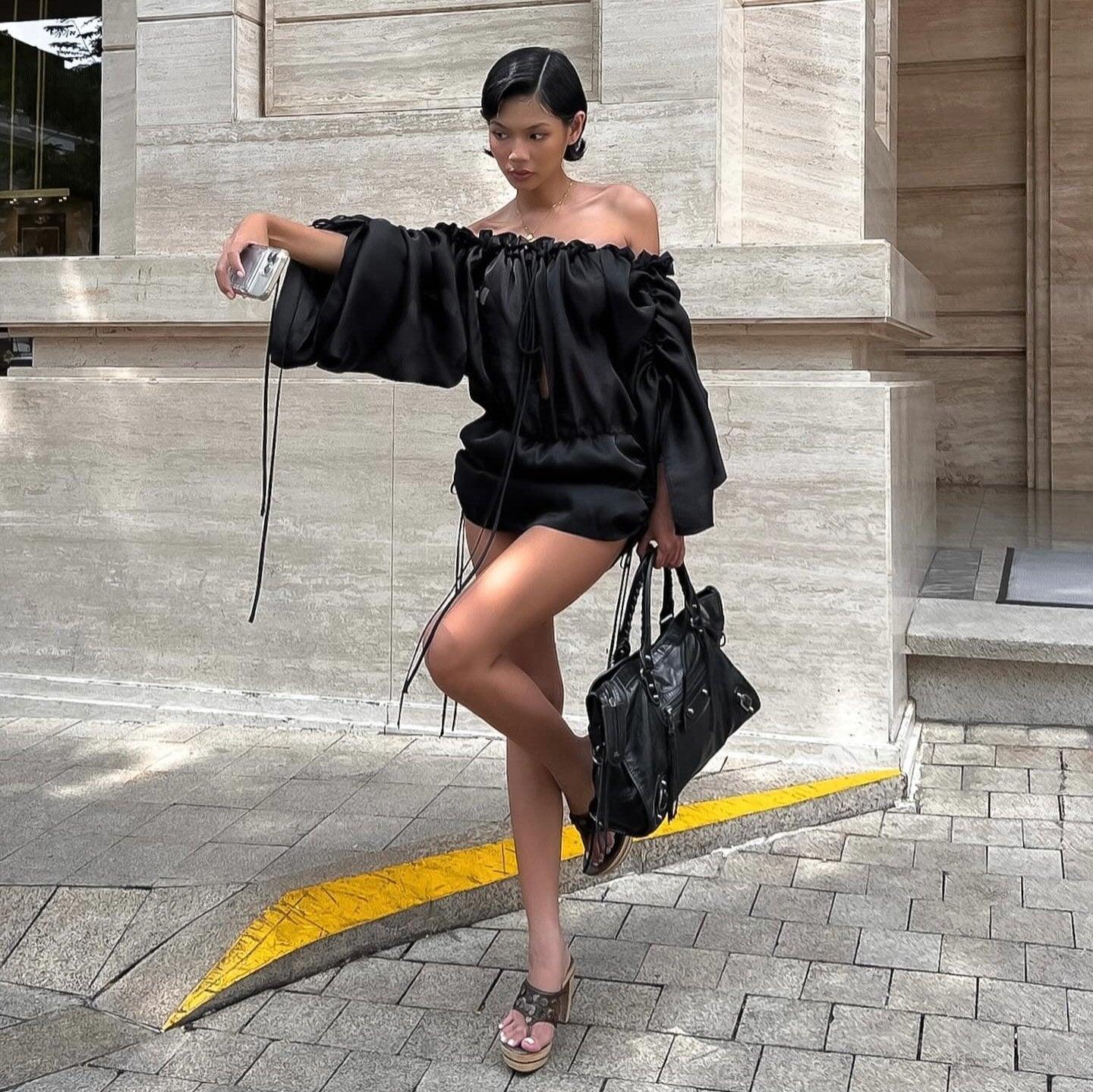 Oceane Vetement- Ashley Off Shoulder Mini Dress