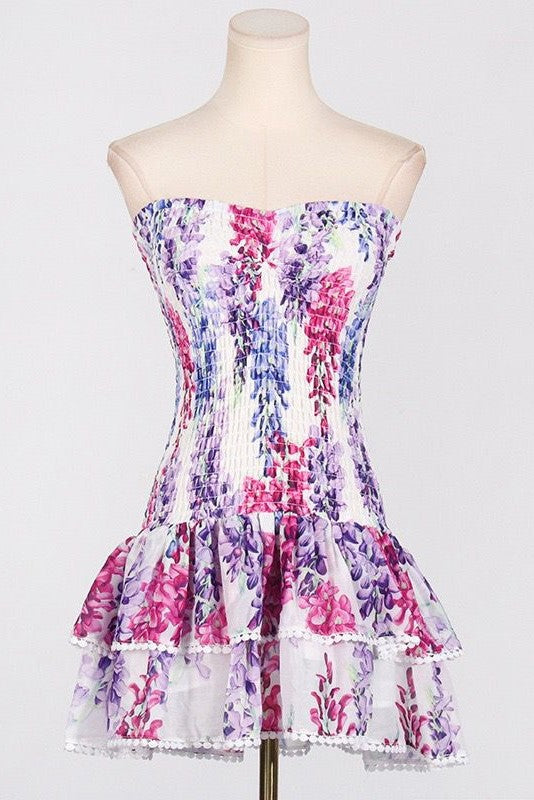 Océane Vêtements -Fleur Ruffle Mini Dress