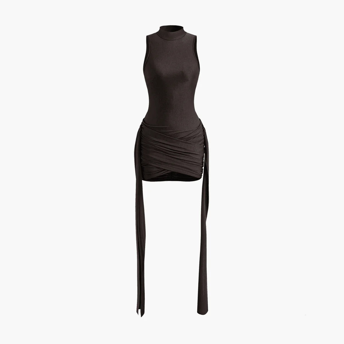 Océane Vêtements -Belle Soirée Mock Turtle Neck Mini Dress