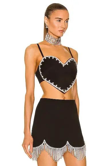 Océane Vêtements- Crystal Heart Shape Top