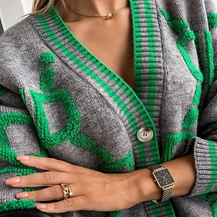 Océane Vêtements- Solo V-Neck Cardigan In Love