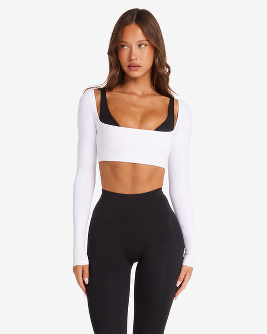 Océane Vêtements - Long Sleeve Active Wear Crop Top