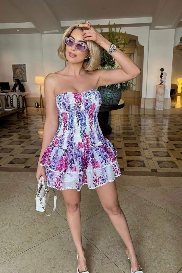 Océane Vêtements -Fleur Ruffle Mini Dress