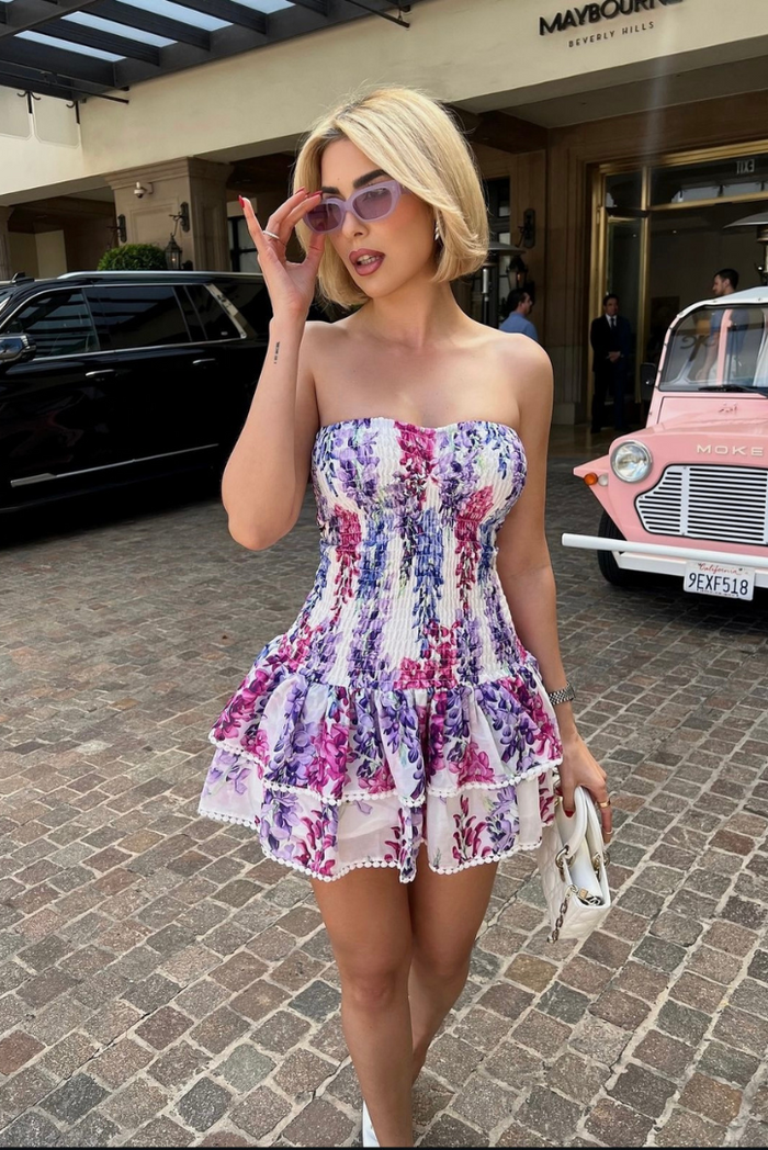 Océane Vêtements -Fleur Ruffle Mini Dress