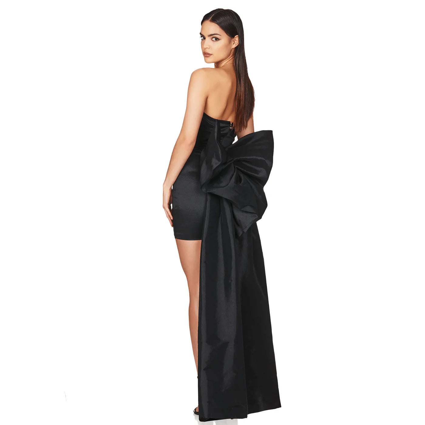 Océane Vêtements - Christmas Bow Satin Mini Dress