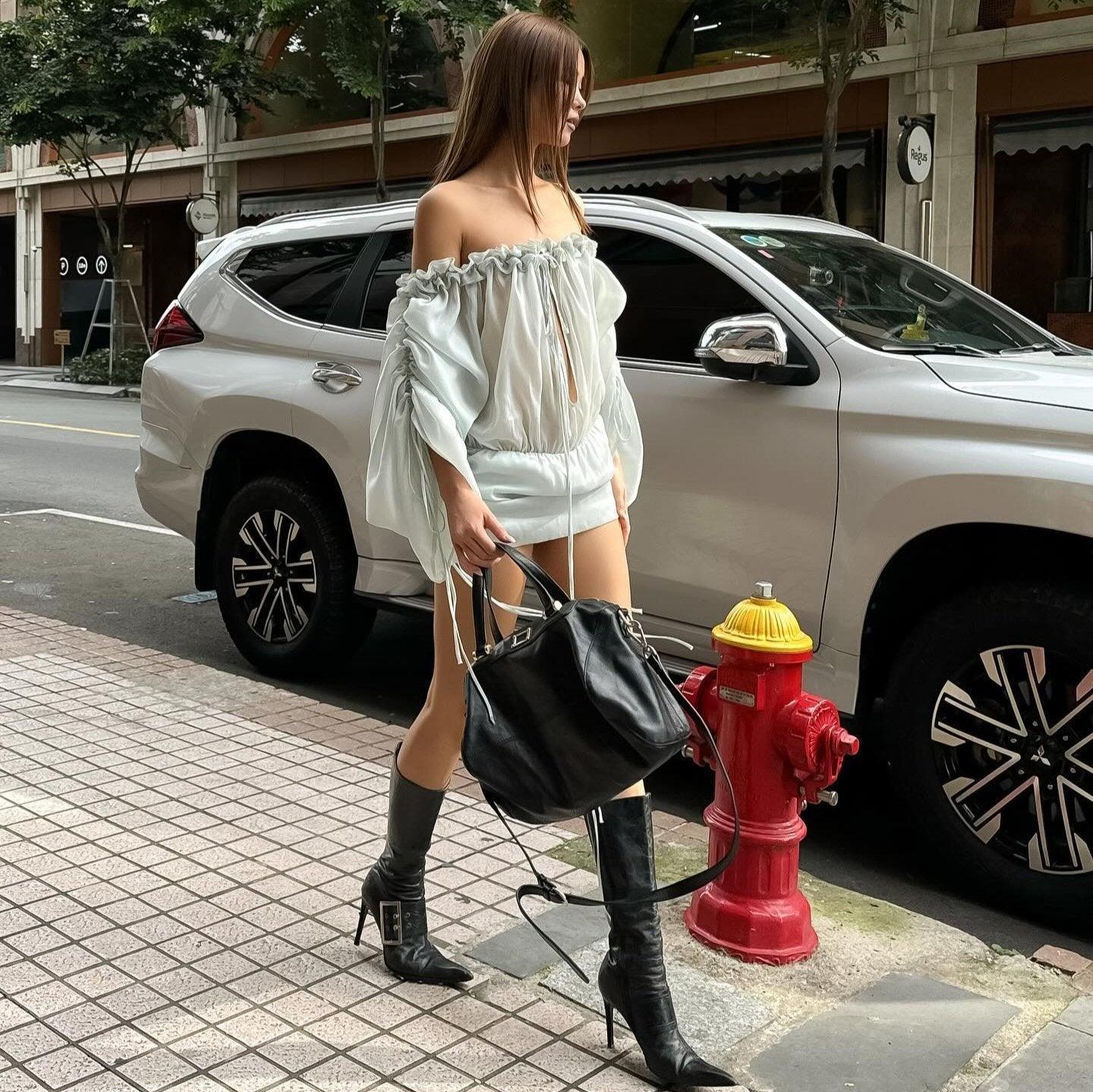 Oceane Vetement- Ashley Off Shoulder Mini Dress