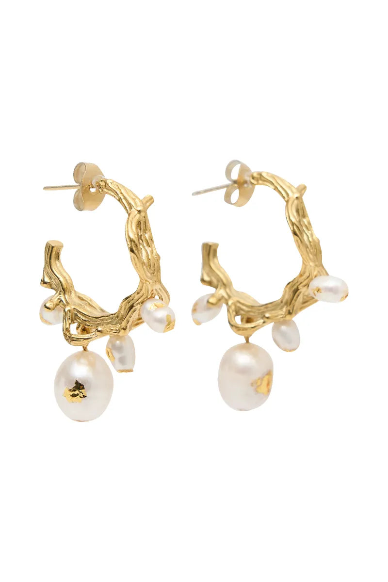 Océane Vêtements - Marisol Pearl C Hoop Earrings