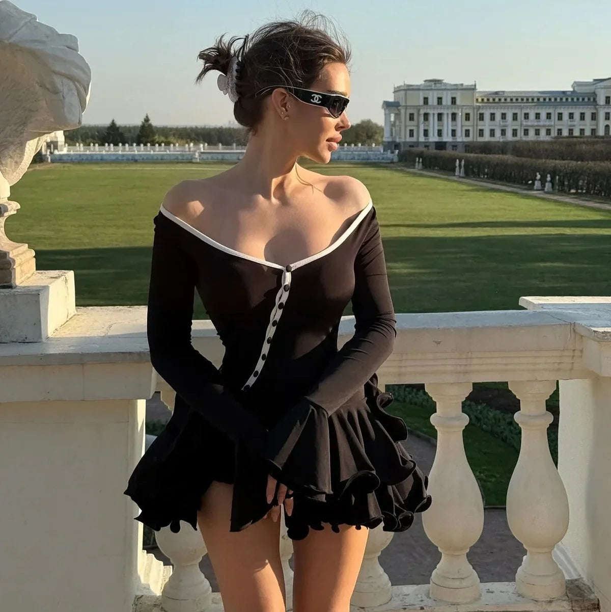 Océane Vêtements - Bad Girl Ruffled Mini Dress