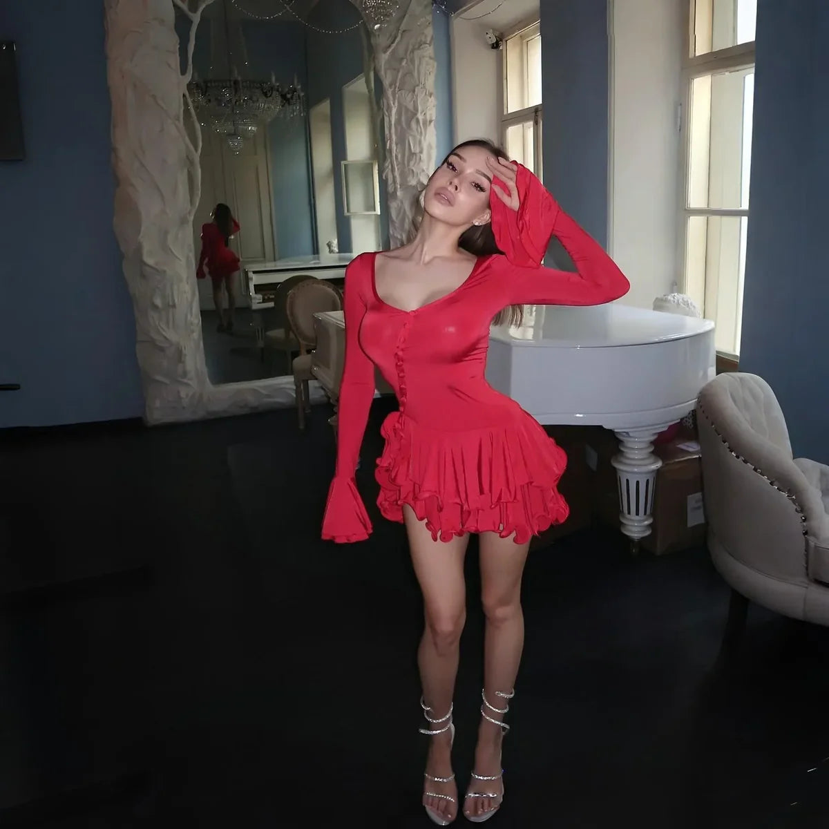 Océane Vêtements - Bad Girl Ruffled Mini Dress
