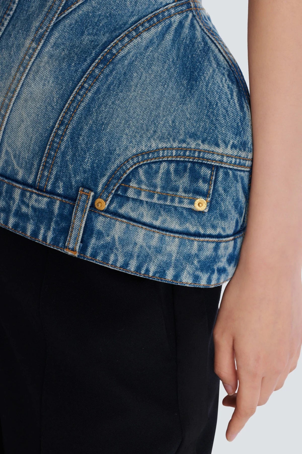 Océane Vêtements- Leo Structured Denim Bustier