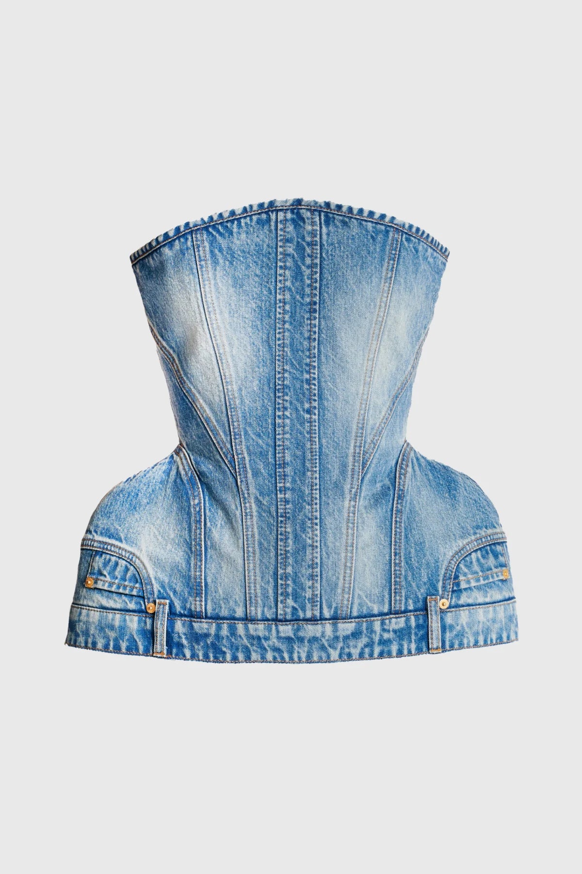 Océane Vêtements- Leo Structured Denim Bustier