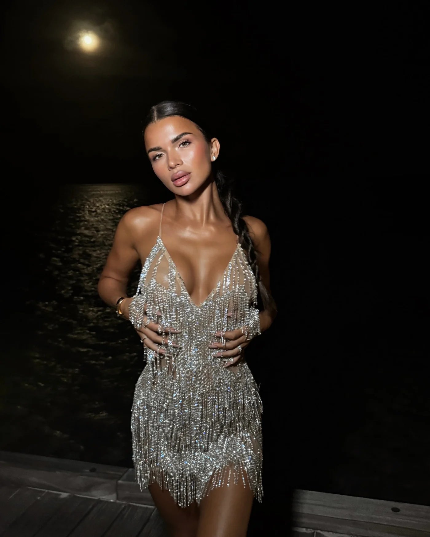 Océane Vêtements- Selena Crystal Mini Dress