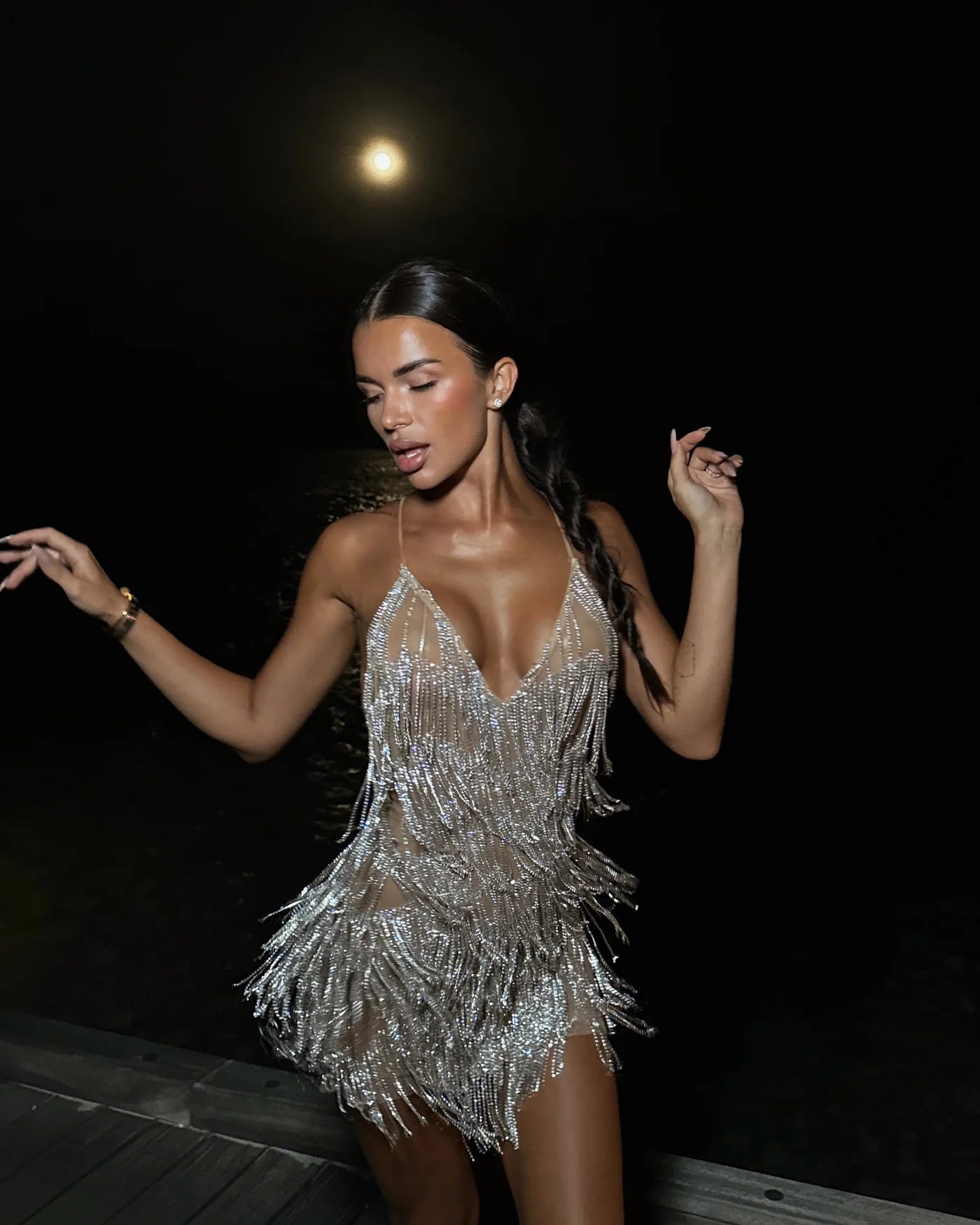 Océane Vêtements- Selena Crystal Mini Dress
