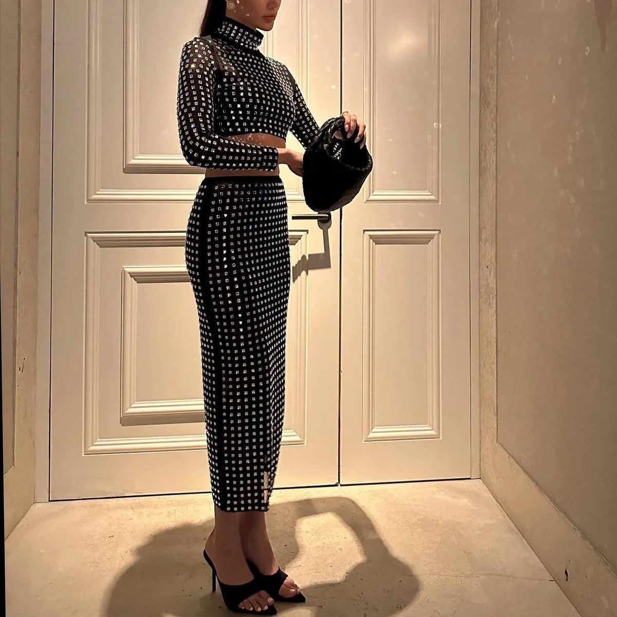 Océane Vêtements- Rhone Diamante Maxi Skirt