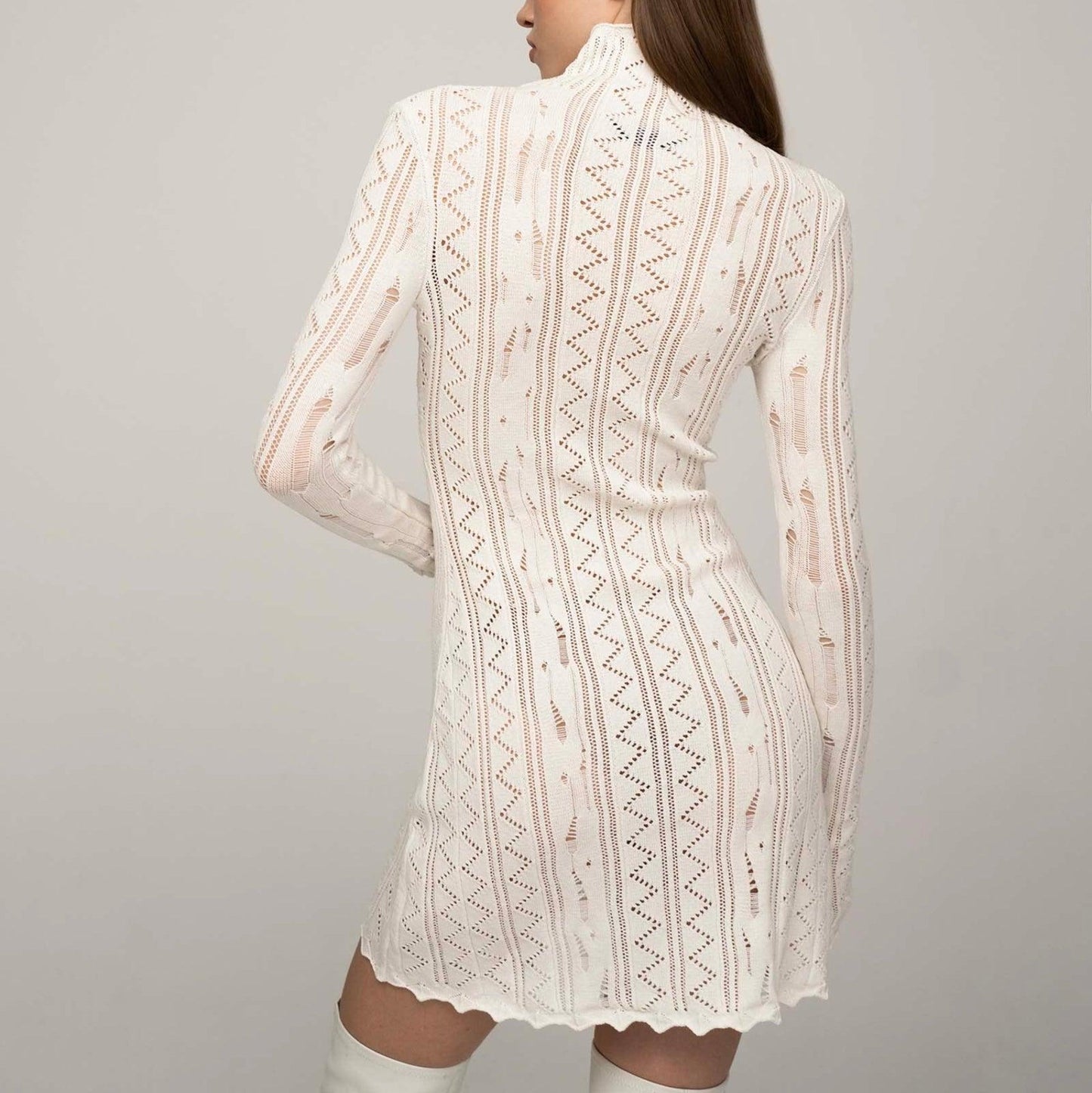 Océane Vêtements- Parisian Knitted Cut-Out Dress