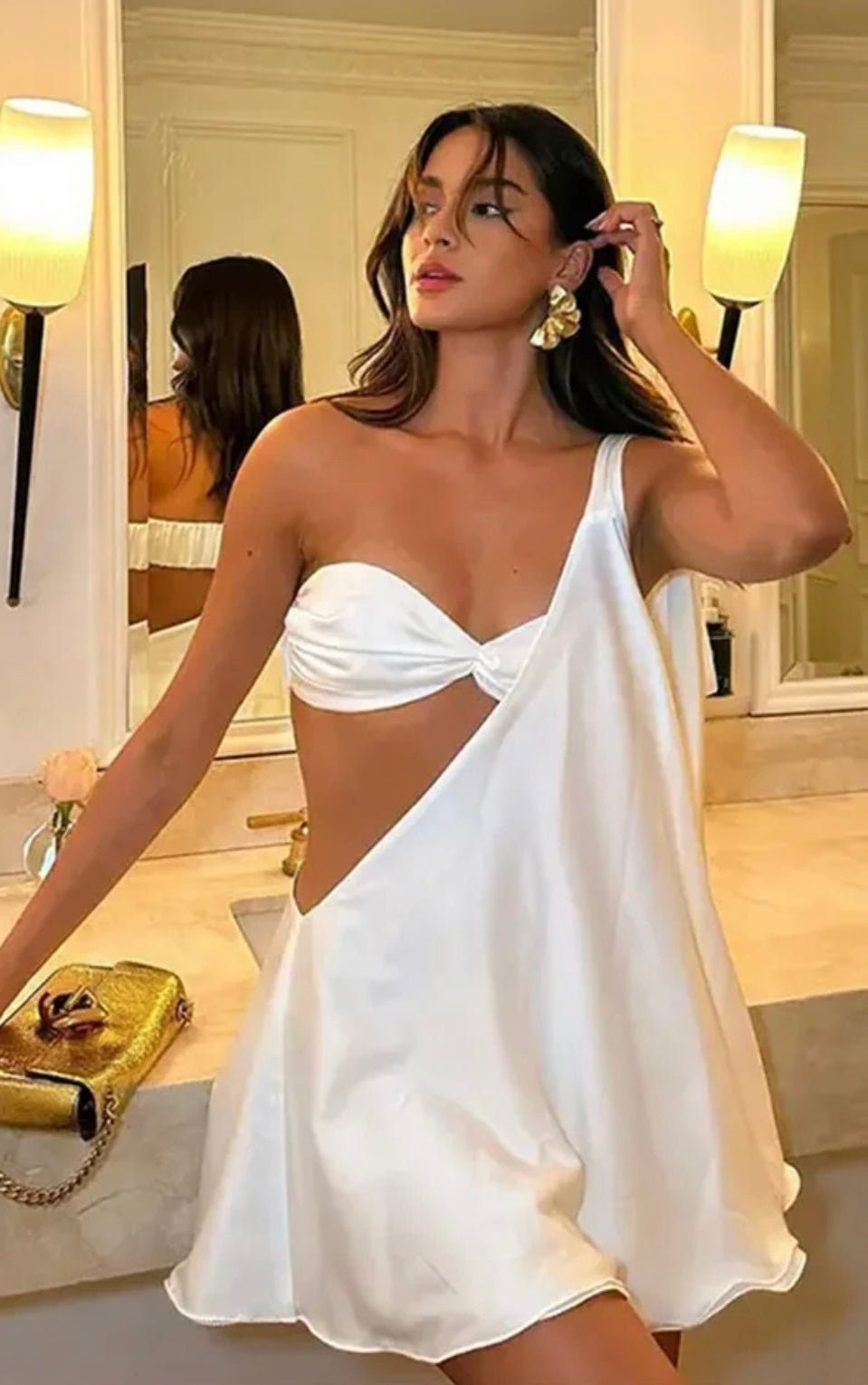 Océane Vêtements - Alluring Backless A Line Hollow Out Dress