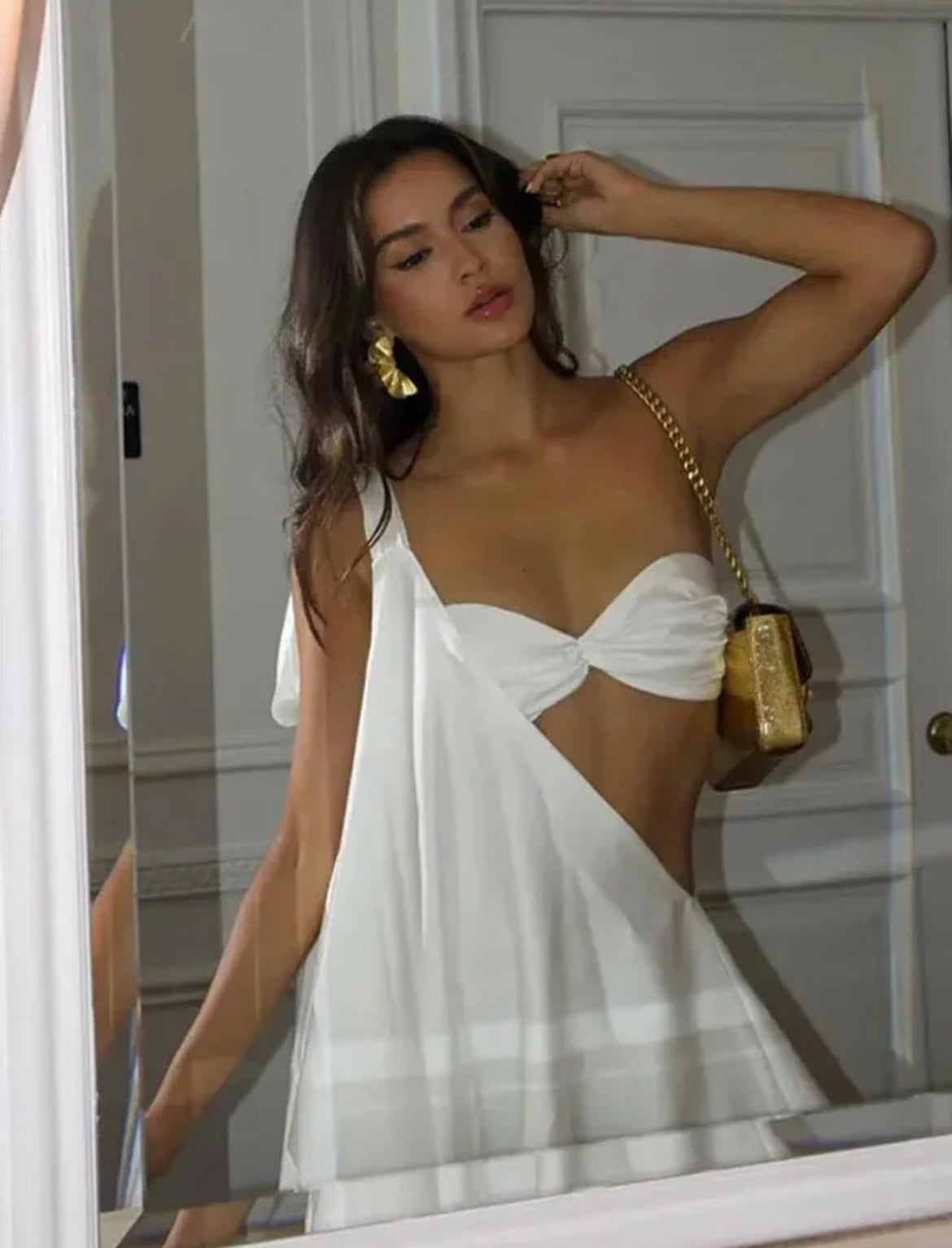 Océane Vêtements - Alluring Backless A Line Hollow Out Dress
