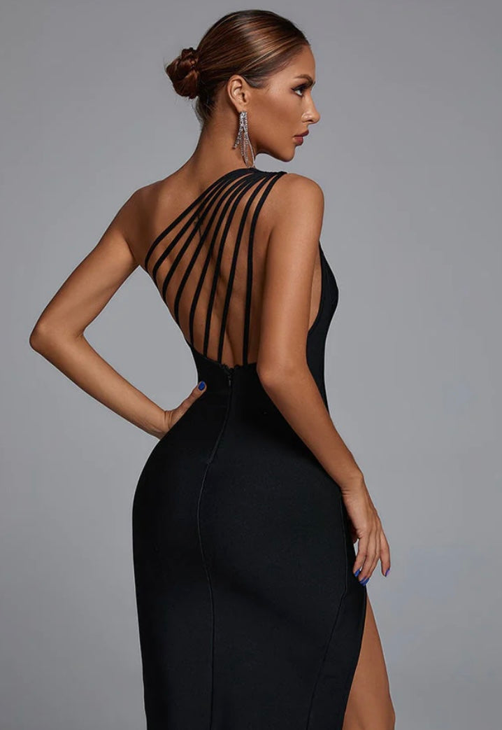 Océane Vêtements - Louvre One Shoulder Cocktail Dress