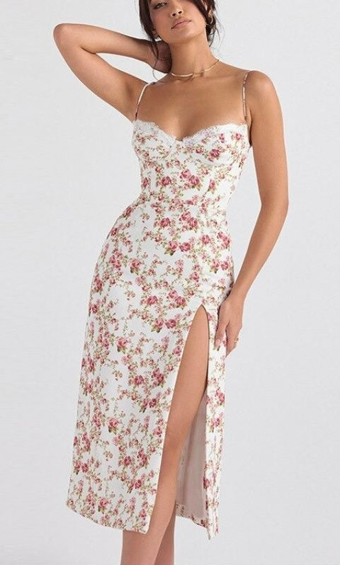Océane Vêtements -Robe midi à imprimé floral Irrésistible (Irresistible Summer Midi Dress)