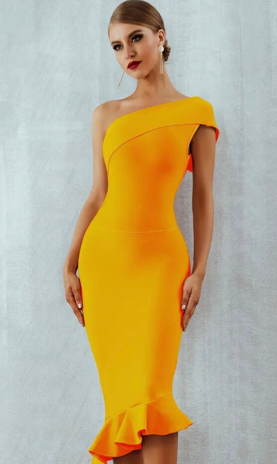 Océane Vêtements - Parisian One Shoulder Bandage Bodycon Evening Gown or Prom Dress