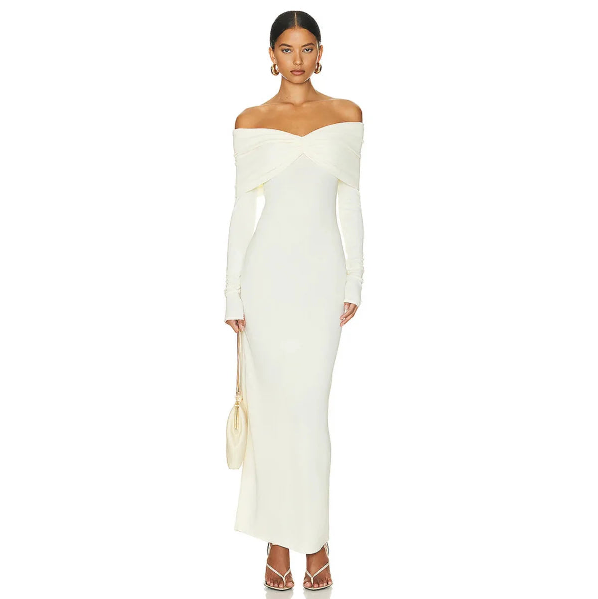 Océane Vêtements - Classic Off Shoulder Maxi Dress