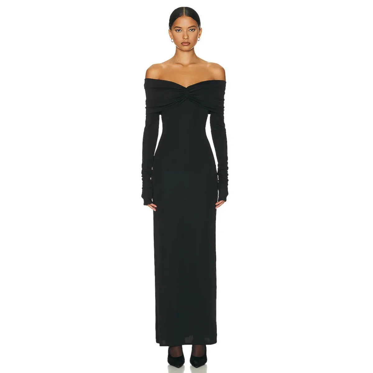 Océane Vêtements - Classic Off Shoulder Maxi Dress