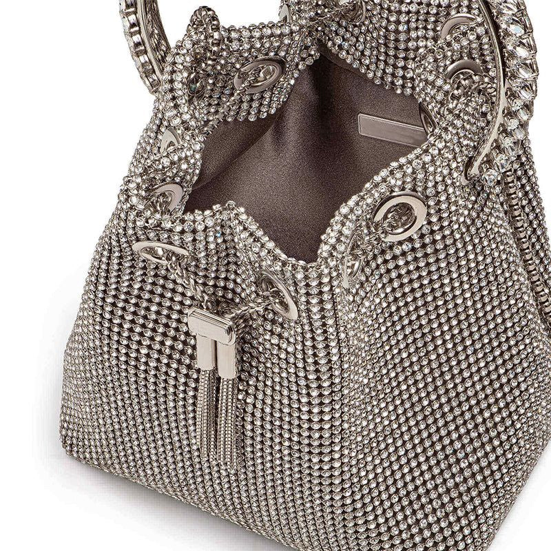 Océane Vêtements - Splendor Crystal Handle Tassel Diamond/Gold Bag