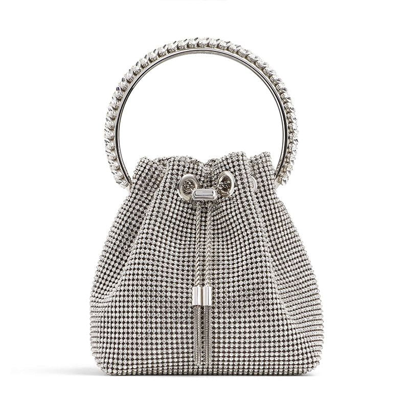 Océane Vêtements - Splendor Crystal Handle Tassel Diamond/Gold Bag