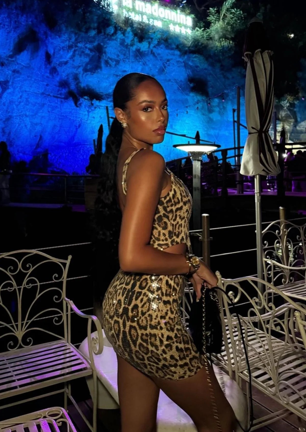 Océane Vêtements - Brigitte Two Piece Leopard Mini Skirt