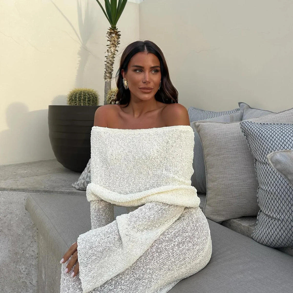 Océane Vêtements - Love Story Off The Shoulder Maxi Dress