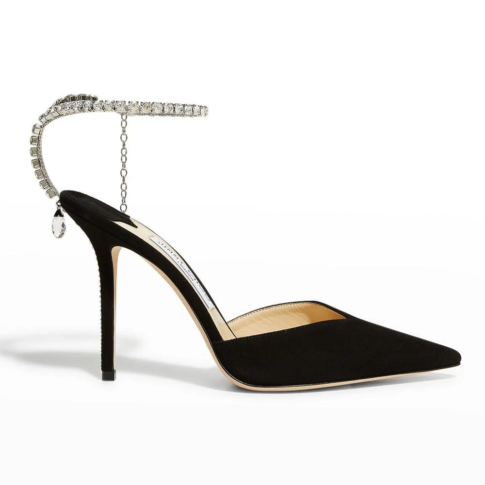 Océane Vêtements - Magnifique Crystal Satin Stiletto Pump