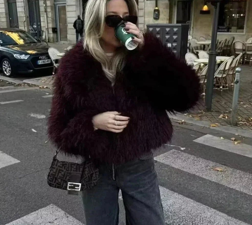 Océane Vêtements -Mia Faux Fur Coat