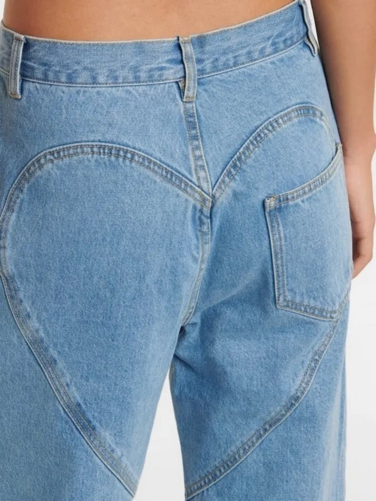 Océane Vêtements - Gorgeous You Embellished Cutout High-Rise Jeans
