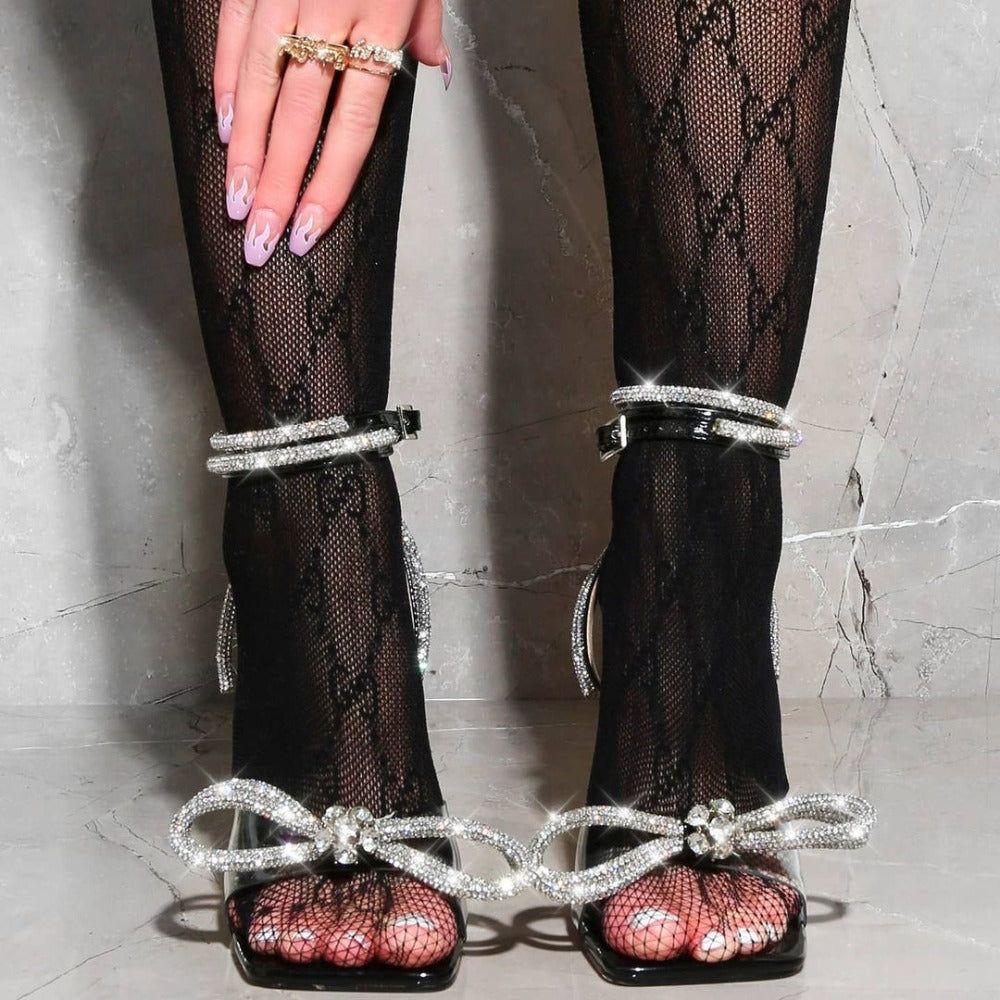 Océane Vêtements - Diamond Bow Wrap Around Ankle