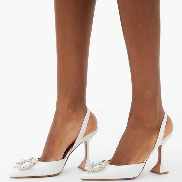 Océane Vêtements- Crystal Satin Heels In Black