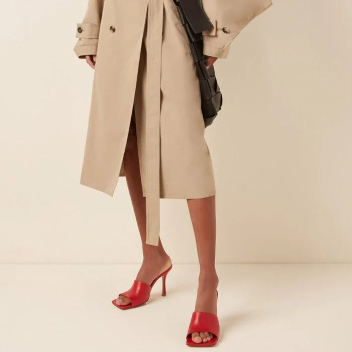 Océane Vêtements- Maxi Square Toe Slip-On Heels