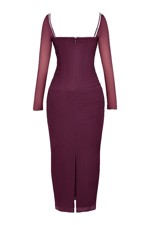 Océane Vêtements - Rouge Off the Shoulder Maxi Dress