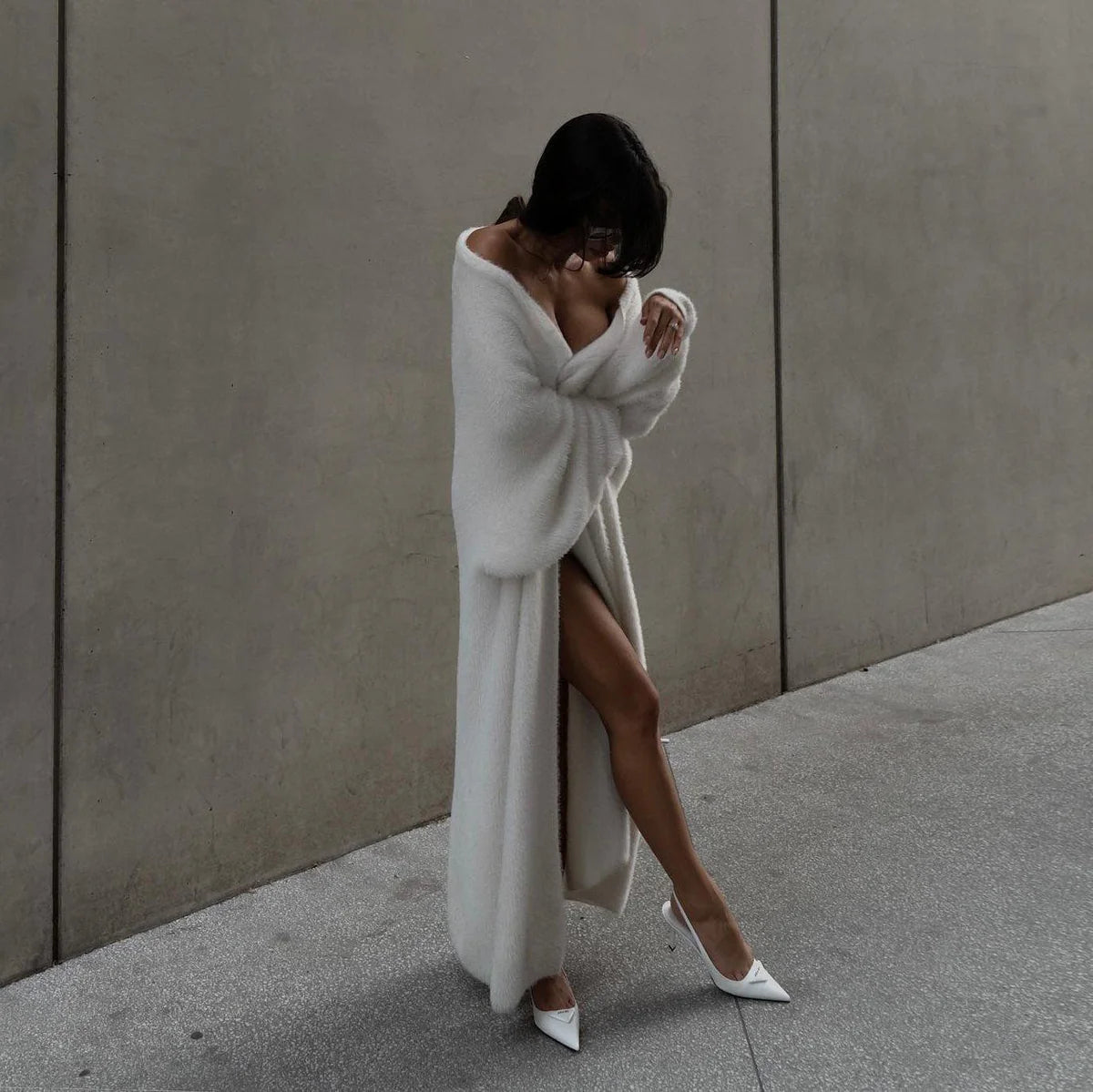 Océane Vêtements - D'automne Long Sleeve Oversized Cardigan