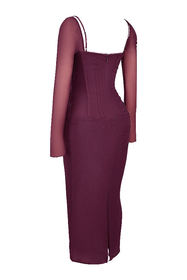 Océane Vêtements - Rouge Off the Shoulder Maxi Dress