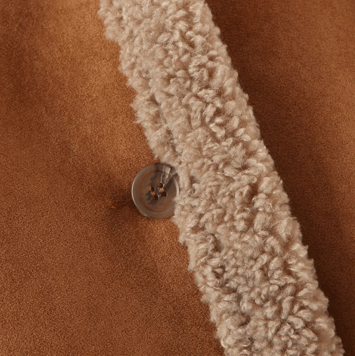 Océane Vêtements-Aviatrice Lambswool Suede Jacket