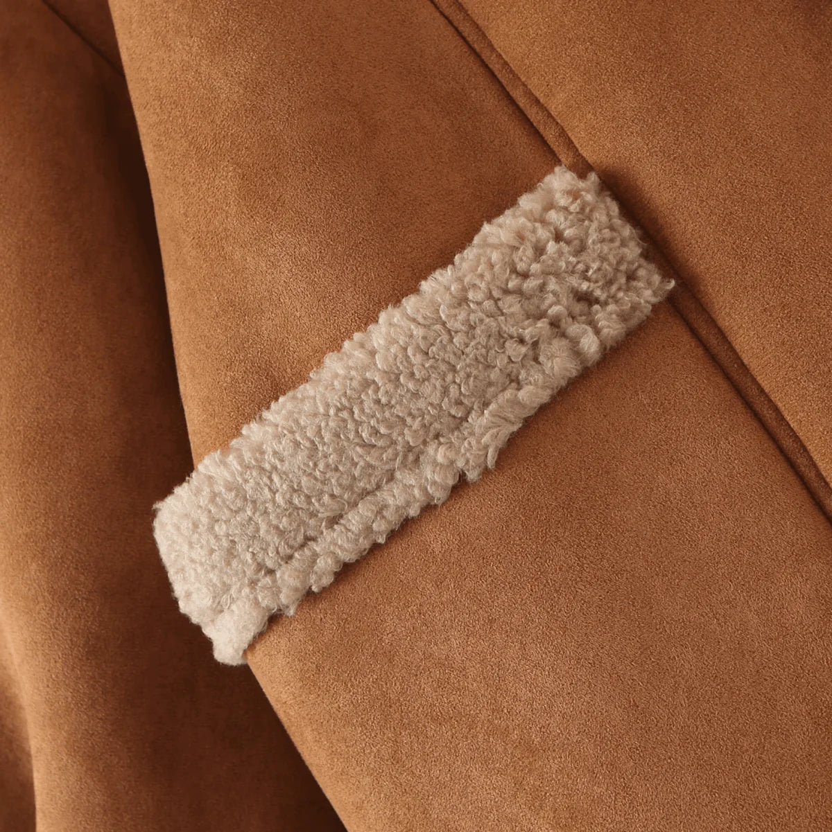 Océane Vêtements-Aviatrice Lambswool Suede Jacket