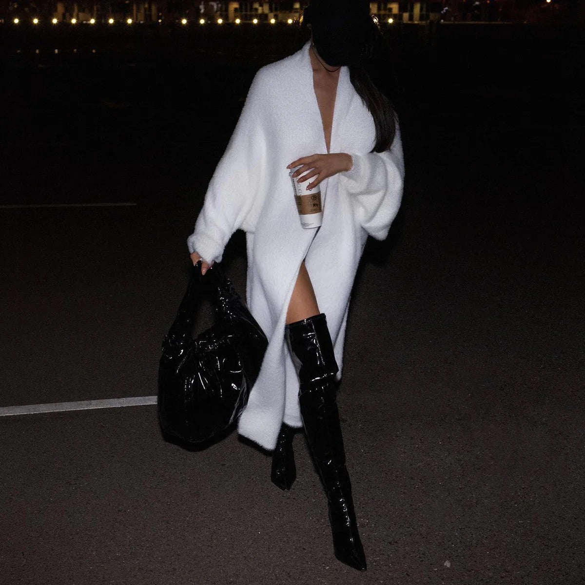 Océane Vêtements - D'automne Long Sleeve Oversized Cardigan