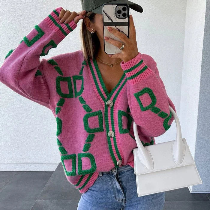 Océane Vêtements- Solo V-Neck Cardigan In Love