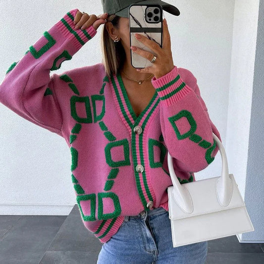 Océane Vêtements- Solo V-Neck Cardigan In Love