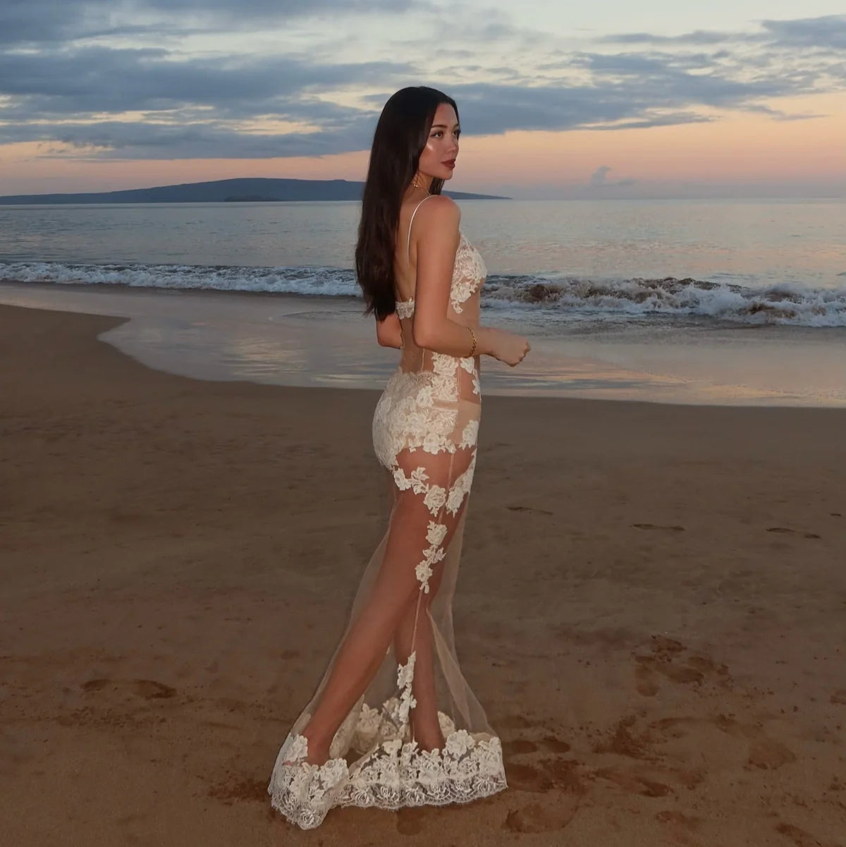 Océane Vétements- Flirter Avec l'amour Sheer Maxi Dress