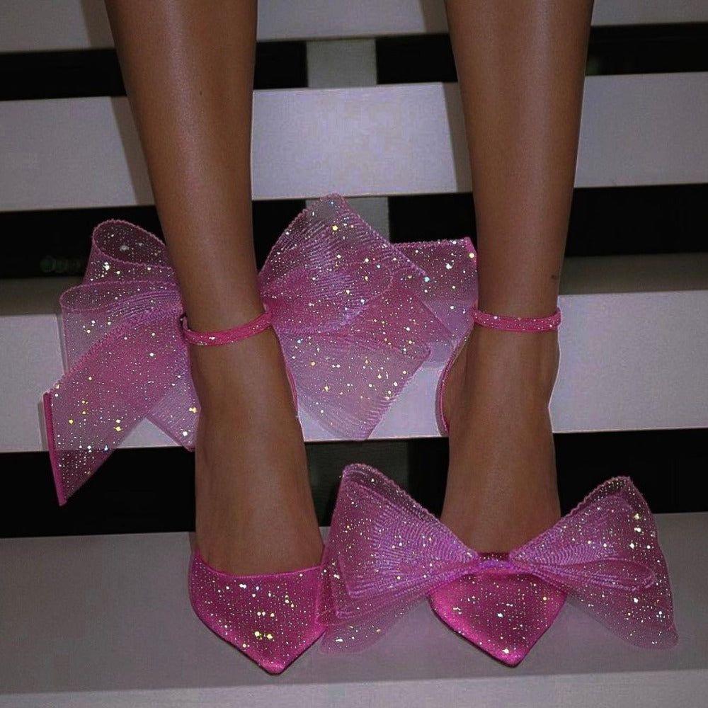 Océane Vêtements-Nœud Asymétrique En Satin Heels