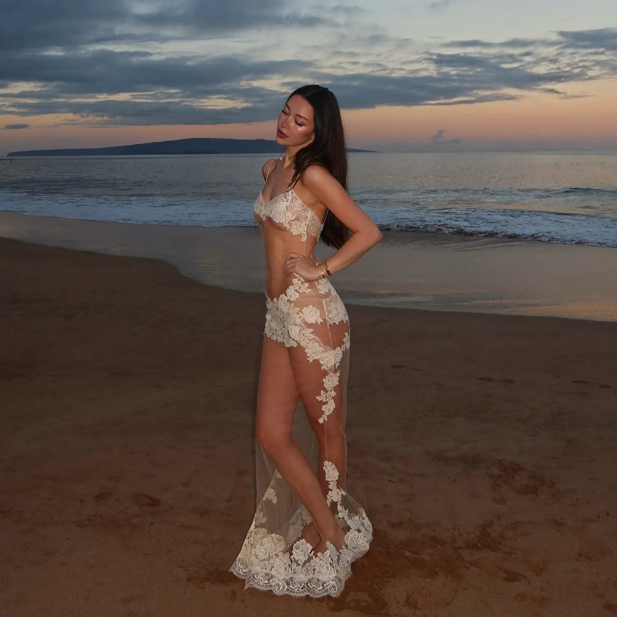 Océane Vétements- Flirter Avec l'amour Sheer Maxi Dress