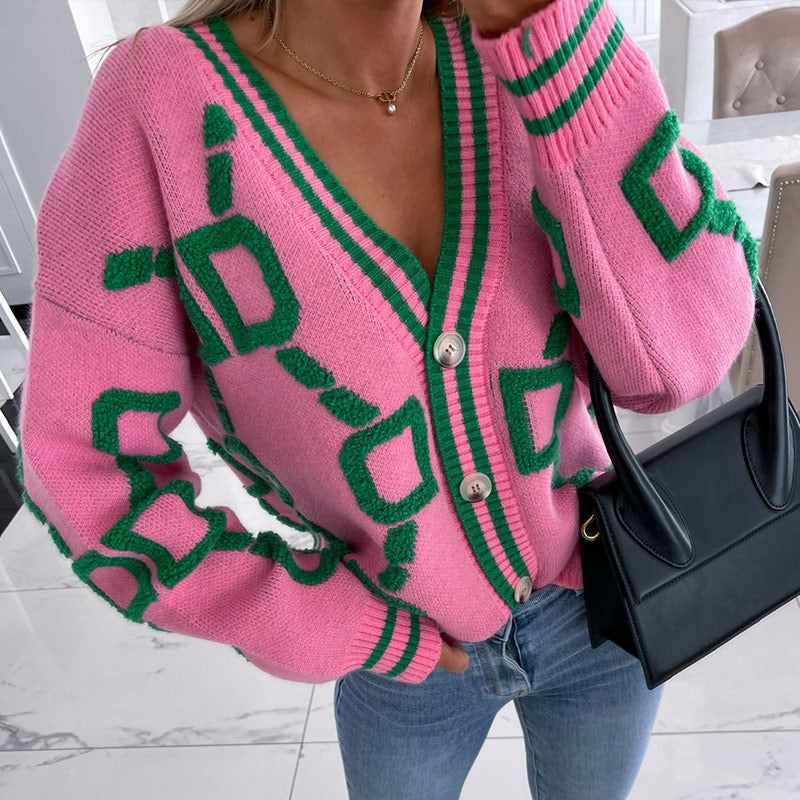 Océane Vêtements- Solo V-Neck Cardigan In Love