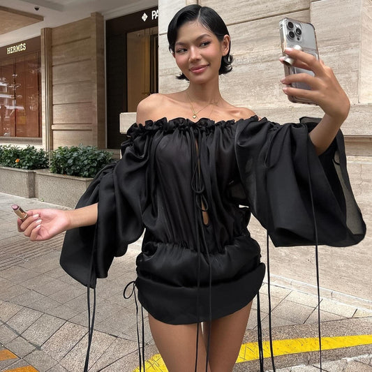Oceane Vetement- Ashley Off Shoulder Mini Dress